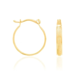 Brinco Rommanel folheado a ouro argola Cód. 524035 2Cm - comprar online
