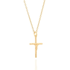 Pingente Rommanel folheado a ouro cruz com cristo Cód. 540003 - comprar online