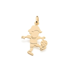 Cordão com Pingente infantil Rommanel menino bola 42 cm 530714 541799 - Coutinho Joias Folheadas Rommanel
