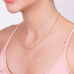 Gargantilha Rommanel coração infinito banhada a ouro 531471 42Cm na internet