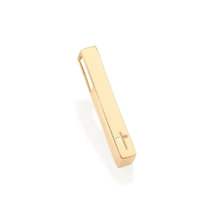 Pingente Rommanel retangular cruz banhado a ouro 542625 - comprar online