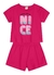 Conjunto com blusa cropped Brandili REF.: 26308 - MUNDO ENCANTADO KIDS
