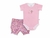 Kit 2 Peças Bebê Colibri: Body Manga Curta + Short - 100% Algodão - Bonequinha