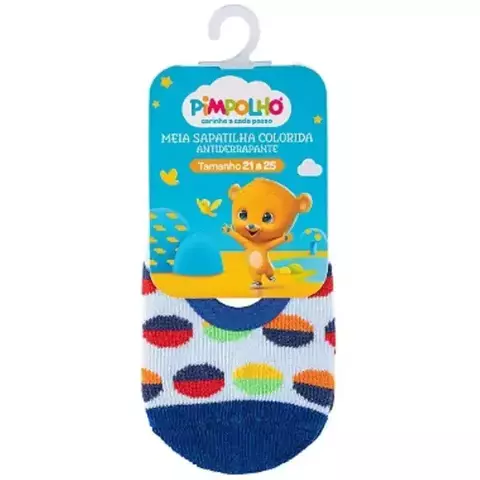 Meia Sapatilha Antiderrapante Pimpolho 21 a 25 Ref: 91165