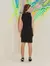 Vestido Com Recorte Preto DWay Ref: 15206 - comprar online