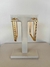 Argola quadrada 2 aro dourado