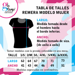 Remera Dama c/estampado frente y espalda grande - Gla Stamp