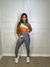Conjunto calça Labelly - Grafite com laranja na internet