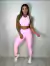 Conjunto top camiseta e calça jaguar - Rosa