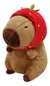 Peluche Capybara Gorro c/Frutilla 45cm