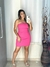 Vestido Curto Canelado rosa