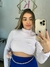 Cropped Manga Longa Branco