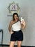 Short Alfaiataria Preto com cinto