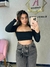 Cropped Luz | Manga longa preto