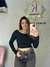 Cropped Costa Nua Manga Longa preto - comprar online