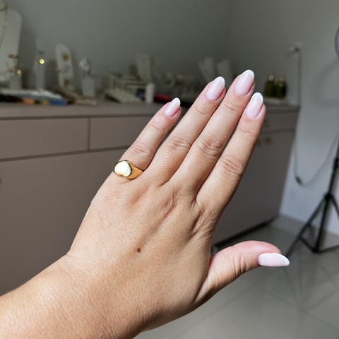 Anel de mindinho coração - ajustável - comprar online