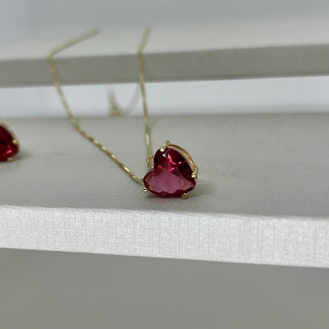 Conjunto coração Rubi