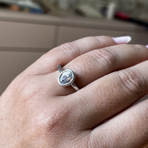 Anel Solitário Oval - comprar online