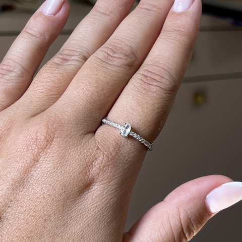 Anel solítario navete - comprar online