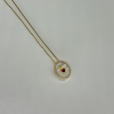 Gargantilha Divino Amor - Banhada a Ouro 18k