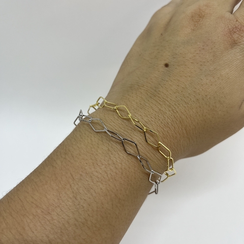 Pulseira corrente losango