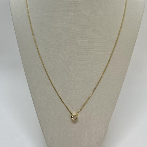 Gargantilha coração ponto de luz pequeno