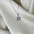 Conjunto coração circular com zircônia cristal