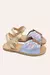 SANDALIA HELEN METAL LAGUNA ALFAZEMA OURO VELHO - BLUE