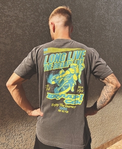 Camiseta Braap! Have no Fear - Estonada - Cinza/Azul/Amarelo
