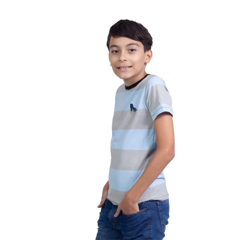 Camiseta Basica Listrada Infantil Cor Ref H Escolha suas Cores - comprar online