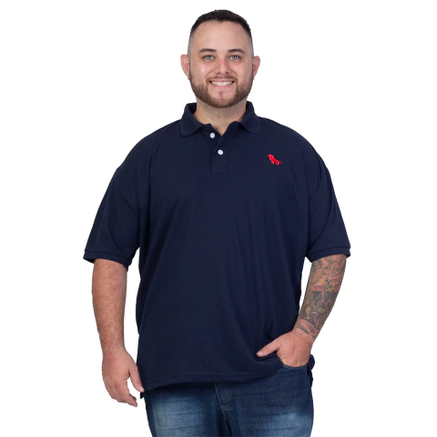 Camisa Polo Tamanho Especial G1 á G4 Cor: Azul Marinho - Escolha suas Cores - comprar online