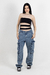Cropped feminino poliamida preto Estela
