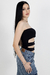 Cropped feminino poliamida preto Estela - comprar online