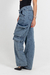 Calça feminina jeans cargo - loja online