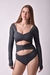 Body Mirela cinza na internet