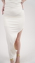 Vestido longo feminino poliamida off-white Martini