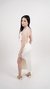 Vestido longo feminino poliamida off-white Martini - loja online