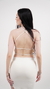 Vestido longo feminino poliamida off-white Martini - USE SHINEE