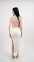 Vestido longo feminino poliamida off-white Martini na internet