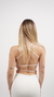 Vestido longo feminino poliamida off-white Martini - loja online