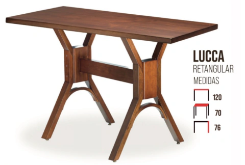 Mesa Lucca Retangular Dellabruna 120x70 para Restaurante | Gastro Gomes