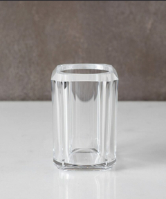 Vaso porta cepillos transparente