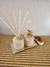 Kit Lavabo Decorativo Saboneteira, Difusor de Varetas e Bandeja Decorativa de Vidro Cor Nude Fosco Coliseu - comprar online