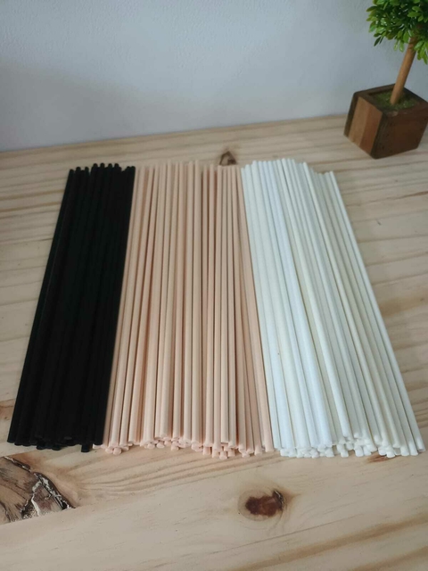 10 Varetas de Fibra de Algodão Para Aromatizador /Difusor de Ambientes 25 cm Branca/Bege/Preta