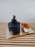 Kit Lavabo Porta Sabonete/Álcool em Gel em Vidro - 240 ml Preto Fosco e Bandeja Decorativa Dourada na internet