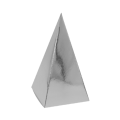 Cajita Piramide Plateada (x6 Unidades)