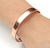 Pulseira de cobre puro fechada e transpassada 22 cm