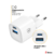 CARREGADOR DE PAREDE E APPLE WATCH SURVIVOR 2 EM 1 TIPO C + USB A 23W BRANCO GSHIELD