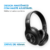 Imagem do Fone de Ouvido AIWA Bluetooth, Cancelamento de ruído, Dobrável - AWS-HP-02-B Preto