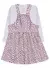 Conjunto Manga Longa Salopete infantil 2 pçs Rosa Oncinha Body Branco